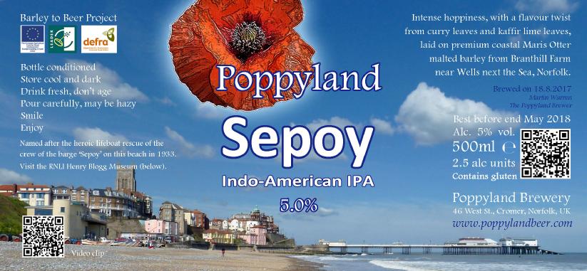Beer label for Sepoy IPA