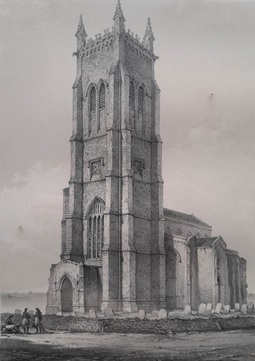 Lithograph of Cromer Church