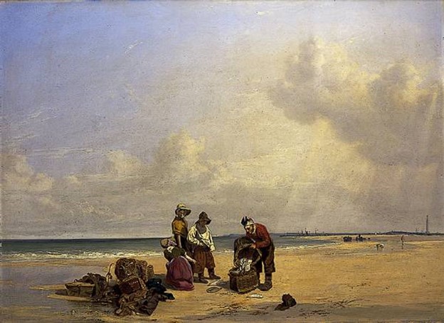 Painting On Yarmouth Sands by Joseph Stannard, 1829