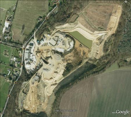 Aerial photograph of Briton's Lane Gravel Pit