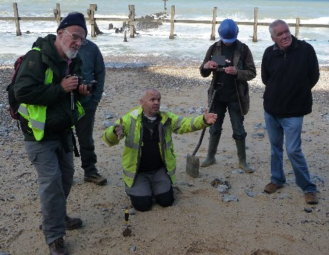 Emrys Phillips interpreting the cliff section at a GA meeting