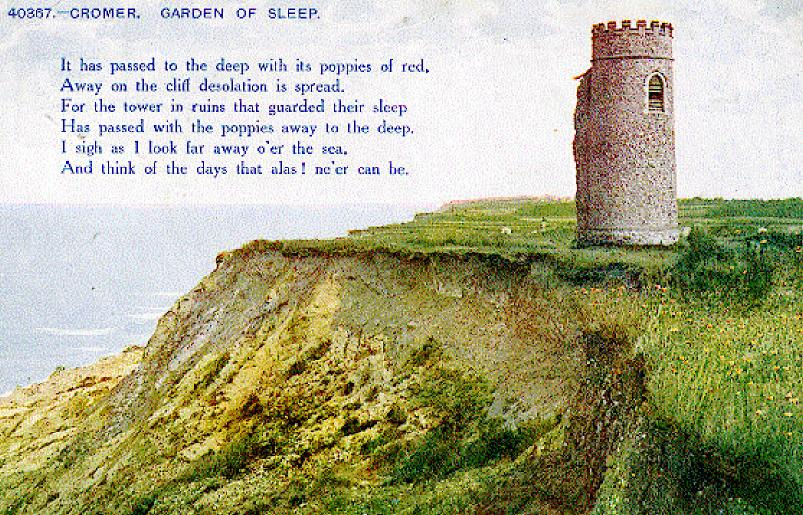 Postcard of The Garden of Sleep (Cromer Museum collection)