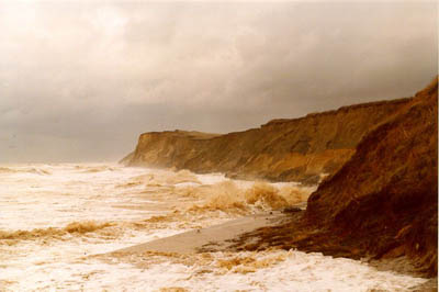 The rate of erosion is about 0.28m per annum