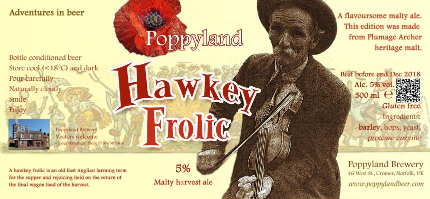 Bottle label Hawkey Frolic