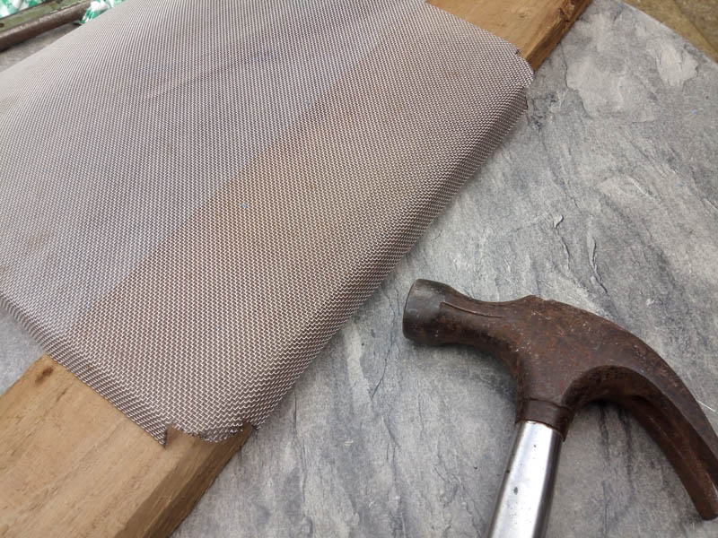 Turn up the edges around a wooden former