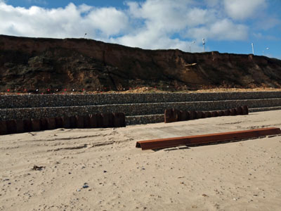 Cliffs near Bacton gas terminal