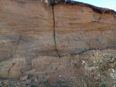 Cliffs near Bacton gas terminal