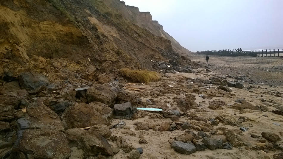 Eroding cliffs at Beeston Regis Eroding cliffs at Beeston Regis